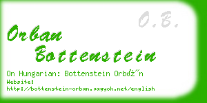 orban bottenstein business card